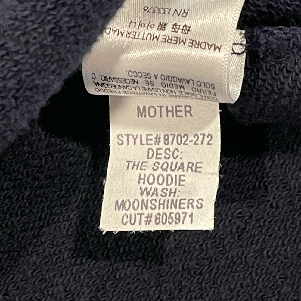 MOTHER | Moonshiners Sweatshirt Hoodie | Navy | Small - Picture 4 of 6